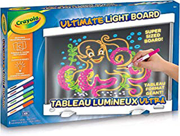 Crayola Ultimate Light Board Less Mess Painting Activity Kit Colour & Erase  Mat