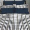 Cuddle Down Spencer Collection 100% Cotton Flannel 3 Piece Duvet Cover Set - Queen