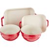 Staub Ceramique Ovenware Set, 4 Piece - Cherry