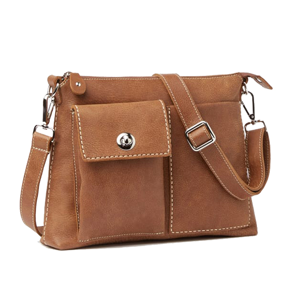 Roots The Villager Tribe Leather Bag - Natural - NLI Solutions