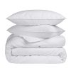 Twin Ducks Sea Breeze White Duck Down and Feather Queen Duvet and Pillows