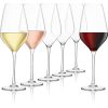 Final Touch Set of 6 Everyday Lead-Free Crystal Wine Glasses