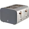 Swan 4 Slice Nordic Style Toaster - Grey