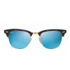 Ray-Ban Clubmaster Sand Havana Gold/Grey Mirror Blue