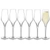 Luigi Bormioli Wine Ambassador SUPREMO Set of 6 Crystal Champagne Flutes