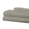 Cuddle Down Portuguese 100% Percale Queen Deluxe Cotton 200 TC 4 Piece Sheet Set - Dove Grey