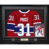 Frameworth Carey Price Signed Jersey Framed Canadiens Pro Red Adidas 2017-2020 with 8x10