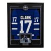 AJ Sports Wendel Clark Autographed Toronto Maple Leafs 36x44 in. Framed Jersey Display