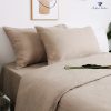 Highland Feather French Linen Khaki King Size Cover Set