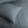 Highland Feather French Linen Grey Queen Size Sheet Set