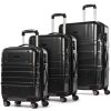Bugatti Budapest 3 Piece Hardside Luggage Set in Black