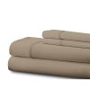 Cuddle Down Portuguese Deluxe 100% Percale Cotton 200TC 4-Piece Sheet Set - MUSHROOM - QUEEN