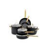 GreenPan Padova Reserve - Hard Anodized Healthy Ceramic Nonstick 10 Piece Cookware Pots and Pans Set - Black