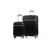 CHAMPS Vintage Collection 2 Pc hard side Expandable Luggage Set, Black