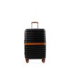 CHAMPS Vintage II Collection Large Check in Hard side Expandable Luggage, Black