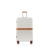 CHAMPS Vintage II Collection Medium Check in Hard side Expandable Luggage, Ivory