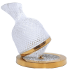 Brilliant Swirling Crystal Carafe on Gold Trimmed base 1.2L