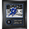 John Tavares Signed Framed Toronto Maple Leafs Puck With Action Photo