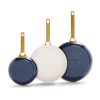 GreenPan, Padova Reserve, 3pc Fry Pan set,  Oxford Blue