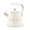 Smeg Stove Top Whistling Kettle cream