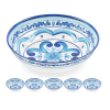 Guzzini MELAMINE BLUES COLLECTION Soup/Pasta Bowls - 6 Piece Set