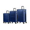 CHAMPS Earth Collection 3 Pc Hard side Expandable Luggage Set, Navy