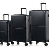 Champs Earth Collection 3Piece Hardside Luggage Set in Black