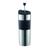 Bodum Insulated Stainless-Steel Travel French Press Coffee and Tea Mug - Black