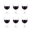 Bodum Oktett 6-Pack 8 oz Shatterproof Red Wine Glasses