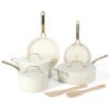 Martha Stewart Galway 10-Piece Ceramic Cookware Set - Linen