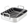 Hestan Provisions Classic Clad 14.5 in. Nonstick Roaster with Stainless Steel Rack