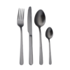 Brilliant Oslo Black 18/0 Stainless Steel 16-Piece Flatware Set