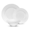 Brilliant Bianco Stripe 12-Piece Dinnerware Set