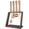 Final Touch 4 Piece Bar Tool Set with Stand - Copper Metal Handles