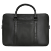 Champs Luggage Onyx Leather Slim Briefcase - Black