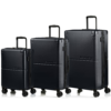 CHAMPS Earth Collection 3Piece Hardside Luggage Set in Black