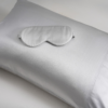 Twin Ducks 100% Mulberry Queen Silk Pillow Case Plus A Silk Sleep Mask - Grey