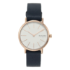 Skagen Signatur Lille Two-Hand Ocean Blue Leather Watch