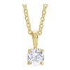 Dainty Diamond 14k Yellow Gold 18-inch Necklace with 1ctw Lab Grown Diamond Pendant