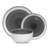Brilliant Astra Charcoal 12 Piece Dinnerware Set
