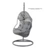 Backyard Lifestyles  Swing Chair (Rope) with Waterproof Cushion - Black Frame + Gray Cushion