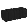 Worldwide Rigel Fabric Upholstered Large Ottoman - Black