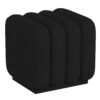 Worldwide Rigel Fully Upholstered Small Square Ottoman-Black