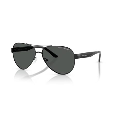 Armani Exchange Pilot Sunglasses - Shiny Black