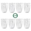 Guzzini 8-Piece Dolce Vita Fine Acrylic Tall Tumblers 8-Piece Set - White/Clear