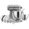 KitchenAid Artisan Series Tilt-Head Stand Mixer with Premium Accessory Pack - Contour Silver