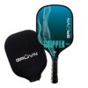 GRUVN Gripper-16HD Pickleball Paddle - Aqua White Spiral