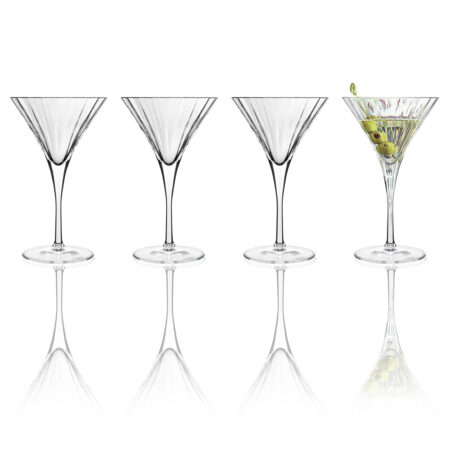 Luigi Bormioli Bach 260 ml Martini Cocktail Glasses - Set of 4