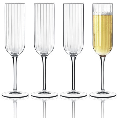 Luigi Bormioli Bach 210 ml Champagne/Sparkling Wine Flute - Set of 4