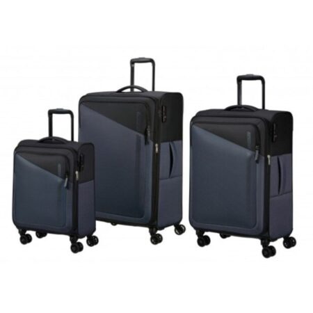 American Tourister Daring Dash 3-Piece Nested Set - Black/Grey